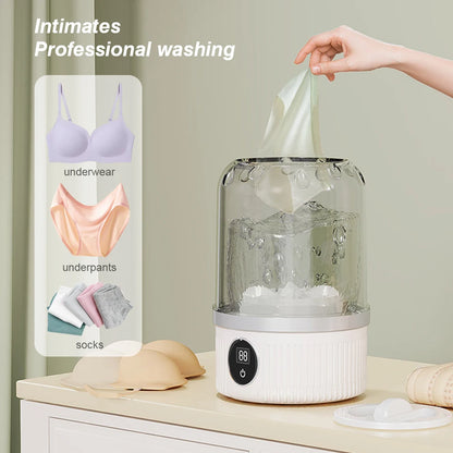 Pocket Wash™ – 1L Wireless Laundry Machine for Small Loads