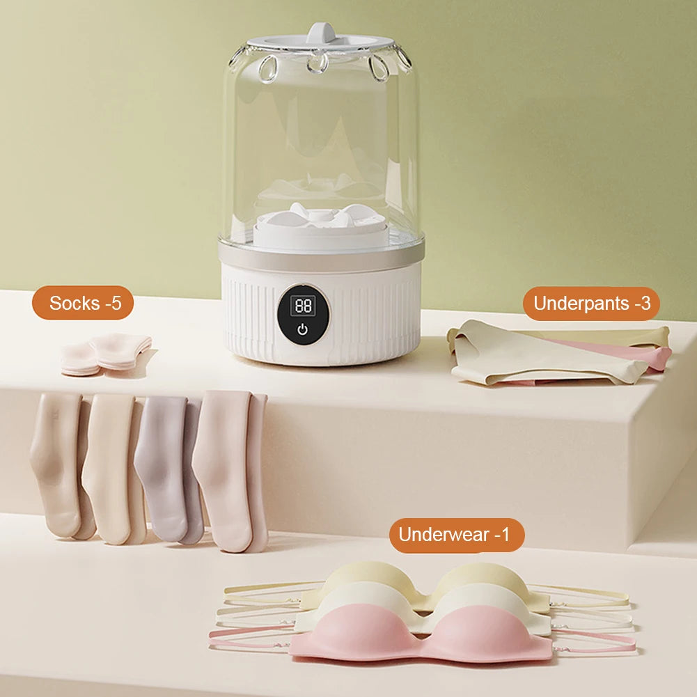 Pocket Wash™ – 1L Wireless Laundry Machine for Small Loads
