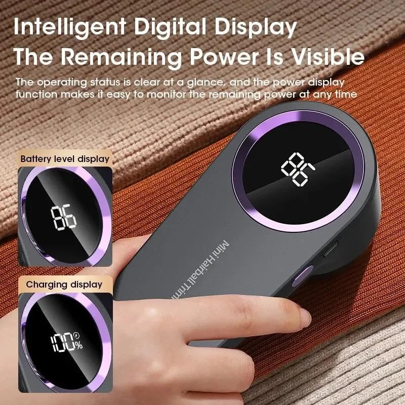 FluffAway  Pro LED Fabric Shaver – USB Rechargeable Lint Remover for Clothes, Sweaters & Furniture
